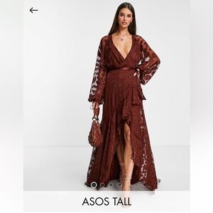 ASOS Tall Brown Wrap Dress